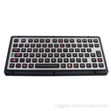 Electroplated titanium black rear panel mounted keyboard wi